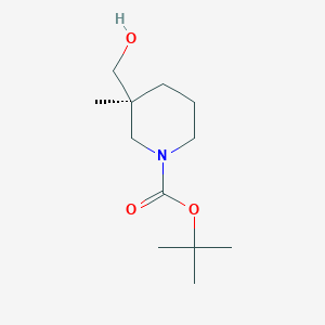molecular formula C12H23NO3 B2737310 (S)-tert-Butyl 3-(hydroxymethyl)-3-methylpiperidine-1-carboxylate CAS No. 1956437-11-8