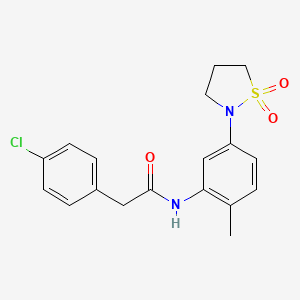 2-(4-chlorophenyl)-N-(5-(1,1-dioxidoisothiazolidin-2-yl)-2-methylphenyl)acetamide