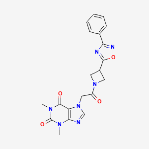 1,3-dimethyl-7-(2-oxo-2-(3-(3-phenyl-1,2,4-oxadiazol-5-yl)azetidin-1-yl)ethyl)-1H-purine-2,6(3H,7H)-dione