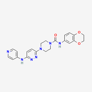 N-(2,3-dihydrobenzo[b][1,4]dioxin-6-yl)-4-(6-(pyridin-4-ylamino)pyridazin-3-yl)piperazine-1-carboxamide