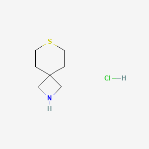 molecular formula C7H14ClNS B2737321 7-硫代-2-氮杂螺[3.5]壬烷盐酸盐 CAS No. 2230807-64-2