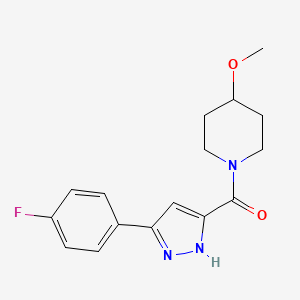 1-[5-(4-fluorophenyl)-1H-pyrazole-3-carbonyl]-4-methoxypiperidine