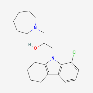molecular formula C21H29ClN2O B2737328 1-(azepan-1-yl)-3-(8-chloro-1,2,3,4-tetrahydro-9H-carbazol-9-yl)propan-2-ol CAS No. 942870-64-6