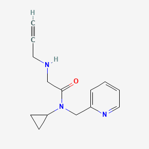 molecular formula C14H17N3O B2737330 N-Cyclopropyl-2-(prop-2-ynylamino)-N-(pyridin-2-ylmethyl)acetamide CAS No. 1521629-08-2
