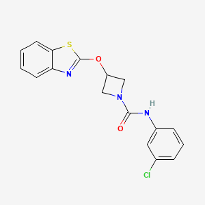 molecular formula C17H14ClN3O2S B2737332 3-(benzo[d]thiazol-2-yloxy)-N-(3-chlorophenyl)azetidine-1-carboxamide CAS No. 1421490-91-6