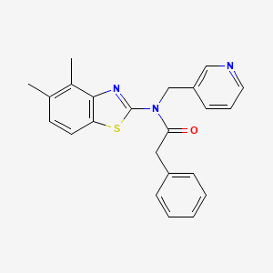 molecular formula C23H21N3OS B2737338 N-(4,5-dimethylbenzo[d]thiazol-2-yl)-2-phenyl-N-(pyridin-3-ylmethyl)acetamide CAS No. 895418-69-6