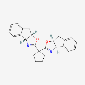 molecular formula C25H24N2O2 B2737340 (3aR,3'aR,8aS,8'aS)-2,2'-Cyclopentylidenebis[3a,8a-dihydro-8H-indeno[1,2-d]oxazole] CAS No. 2005443-90-1