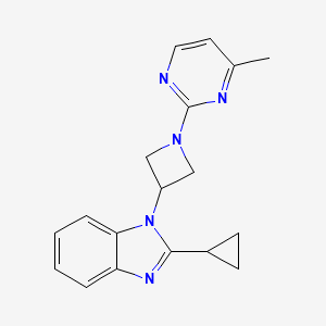 molecular formula C18H19N5 B2737345 2-cyclopropyl-1-[1-(4-methylpyrimidin-2-yl)azetidin-3-yl]-1H-1,3-benzodiazole CAS No. 2380172-15-4