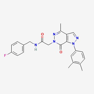 2-(1-(3,4-dimethylphenyl)-4-methyl-7-oxo-1H-pyrazolo[3,4-d]pyridazin-6(7H)-yl)-N-(4-fluorobenzyl)acetamide