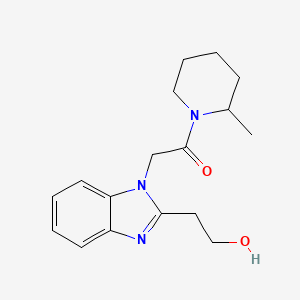 2-(2-(2-hydroxyethyl)-1H-benzo[d]imidazol-1-yl)-1-(2-methylpiperidin-1-yl)ethanone