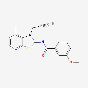 molecular formula C19H16N2O2S B2737352 3-methoxy-N-(4-methyl-3-prop-2-ynyl-1,3-benzothiazol-2-ylidene)benzamide CAS No. 868377-06-4