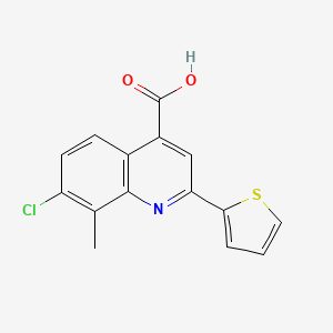 7-Chloro-8-methyl-2-thien-2-ylquinoline-4-carboxylic acid