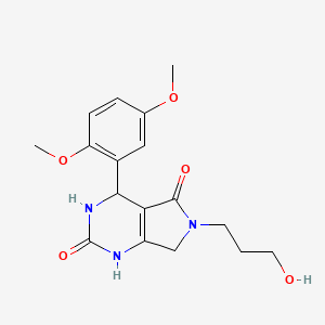 4-(2,5-dimethoxyphenyl)-6-(3-hydroxypropyl)-3,4,6,7-tetrahydro-1H-pyrrolo[3,4-d]pyrimidine-2,5-dione