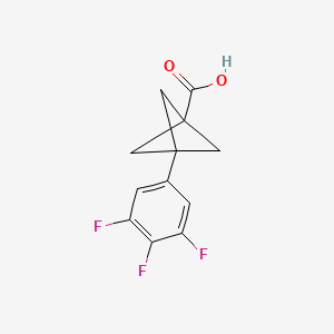 molecular formula C12H9F3O2 B2737368 3-(3,4,5-Trifluorophenyl)bicyclo[1.1.1]pentane-1-carboxylic acid CAS No. 2287340-92-3