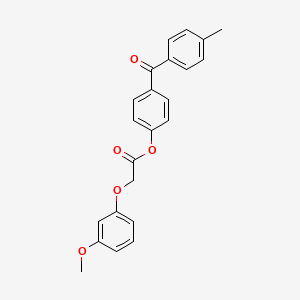 molecular formula C23H20O5 B2737371 4-(4-Methylbenzoyl)phenyl 2-(3-methoxyphenoxy)acetate CAS No. 392237-70-6