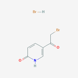 molecular formula C7H7Br2NO2 B2737373 5-(2-Bromoacetyl)pyridin-2(1H)-one hydrobromide CAS No. 2402830-63-9