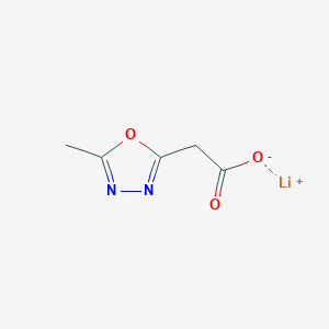 molecular formula C5H5LiN2O3 B2737374 锂(1+)离子 2-(5-甲基-1,3,4-噁二唑-2-基)乙酸盐 CAS No. 1384430-48-1