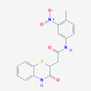 molecular formula C17H15N3O4S B2737387 N-(4-methyl-3-nitrophenyl)-2-(3-oxo-3,4-dihydro-2H-1,4-benzothiazin-2-yl)acetamide CAS No. 937700-92-0