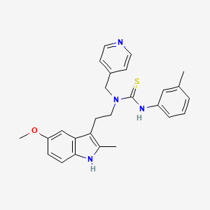 1-(2-(5-methoxy-2-methyl-1H-indol-3-yl)ethyl)-1-(pyridin-4-ylmethyl)-3-(m-tolyl)thiourea