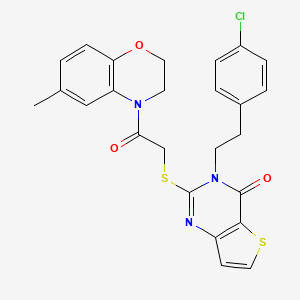 3-(4-chlorophenethyl)-2-((2-(6-methyl-2H-benzo[b][1,4]oxazin-4(3H)-yl)-2-oxoethyl)thio)thieno[3,2-d]pyrimidin-4(3H)-one