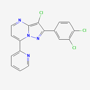 3-Chloro-2-(3,4-dichlorophenyl)-7-(2-pyridinyl)pyrazolo[1,5-a]pyrimidine