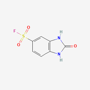 molecular formula C7H5FN2O3S B2737407 2-Oxo-1,3-dihydrobenzimidazole-5-sulfonyl fluoride CAS No. 2137818-26-7