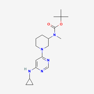 molecular formula C18H29N5O2 B2737410 [1-(6-Cyclopropylamino-pyrimidin-4-yl)-piperidin-3-yl]-methyl-carbamic acid tert-butyl ester CAS No. 1353984-49-2