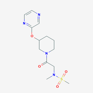N-methyl-N-(2-oxo-2-(3-(pyrazin-2-yloxy)piperidin-1-yl)ethyl)methanesulfonamide