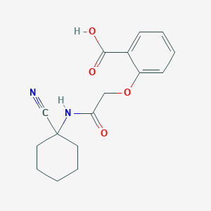 molecular formula C16H18N2O4 B2737421 2-{[(1-Cyanocyclohexyl)carbamoyl]methoxy}benzoic acid CAS No. 1050152-79-8