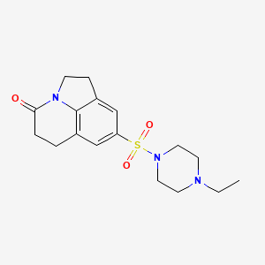 molecular formula C17H23N3O3S B2737423 8-((4-乙基哌嗪-1-基)磺酰基)-5,6-二氢-1H-吡咯并[3,2,1-ij]喹啉-4(2H)-酮 CAS No. 898436-21-0