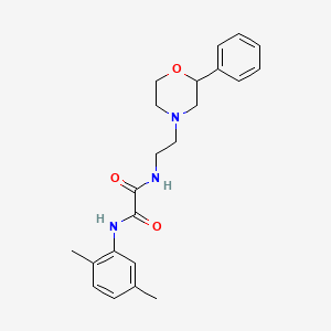 molecular formula C22H27N3O3 B2737425 N1-(2,5-二甲基苯基)-N2-(2-(2-苯基吗啉-2-基)乙基)草酰胺 CAS No. 954004-41-2