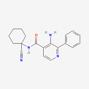 3-amino-N-(1-cyanocyclohexyl)-2-phenylpyridine-4-carboxamide