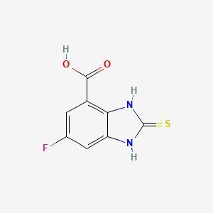 molecular formula C8H5FN2O2S B2737431 6-fluoro-2-sulfanyl-1H-1,3-benzodiazole-4-carboxylic acid CAS No. 1193387-24-4