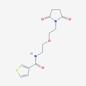 N-(2-(2-(2,5-dioxopyrrolidin-1-yl)ethoxy)ethyl)thiophene-3-carboxamide