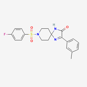 8-((4-Fluorophenyl)sulfonyl)-3-(m-tolyl)-1,4,8-triazaspiro[4.5]dec-3-en-2-one