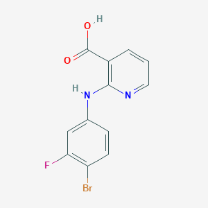 2-(4-Bromo-3-fluoroanilino)pyridine-3-carboxylic acid