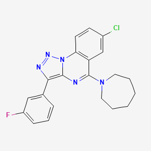 5-Azepan-1-yl-7-chloro-3-(3-fluorophenyl)[1,2,3]triazolo[1,5-a]quinazoline