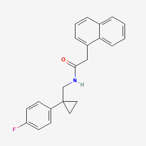 N-((1-(4-fluorophenyl)cyclopropyl)methyl)-2-(naphthalen-1-yl)acetamide