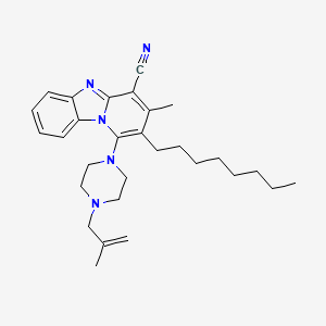 3-Methyl-1-[4-(2-methylprop-2-enyl)piperazin-1-yl]-2-octylpyrido[1,2-a]benzimidazole-4-carbonitrile