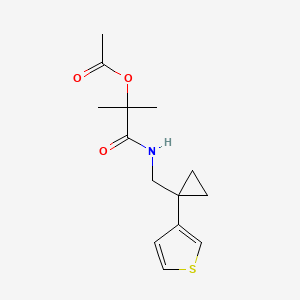 [2-Methyl-1-oxo-1-[(1-thiophen-3-ylcyclopropyl)methylamino]propan-2-yl] acetate