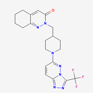 2-({1-[3-(Trifluoromethyl)-[1,2,4]triazolo[4,3-b]pyridazin-6-yl]piperidin-4-yl}methyl)-2,3,5,6,7,8-hexahydrocinnolin-3-one