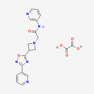 N-(pyridin-3-yl)-2-(3-(3-(pyridin-3-yl)-1,2,4-oxadiazol-5-yl)azetidin-1-yl)acetamide oxalate