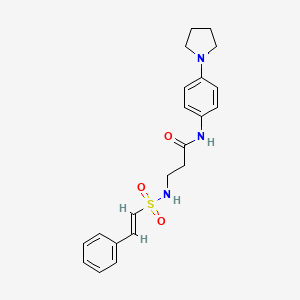 3-[[(E)-2-phenylethenyl]sulfonylamino]-N-(4-pyrrolidin-1-ylphenyl)propanamide