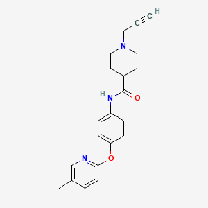 N-{4-[(5-methylpyridin-2-yl)oxy]phenyl}-1-(prop-2-yn-1-yl)piperidine-4-carboxamide