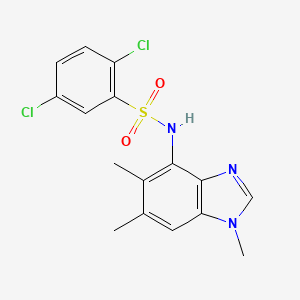2,5-dichloro-N-(1,5,6-trimethyl-4-benzimidazolyl)benzenesulfonamide