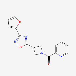 (3-(3-(Furan-2-yl)-1,2,4-oxadiazol-5-yl)azetidin-1-yl)(pyridin-2-yl)methanone
