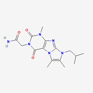 2-(8-isobutyl-1,6,7-trimethyl-2,4-dioxo-1H-imidazo[2,1-f]purin-3(2H,4H,8H)-yl)acetamide