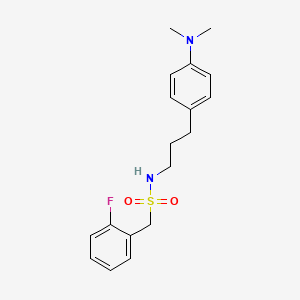 N-(3-(4-(dimethylamino)phenyl)propyl)-1-(2-fluorophenyl)methanesulfonamide
