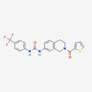 1-(2-(Thiophene-2-carbonyl)-1,2,3,4-tetrahydroisoquinolin-7-yl)-3-(4-(trifluoromethyl)phenyl)urea