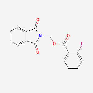molecular formula C16H10FNO4 B2737494 (1,3-Dioxoisoindolin-2-yl)methyl 2-fluorobenzoate CAS No. 536722-07-3